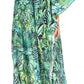 Sakkas Georgettina Flowy Rhinestone V Neck Long Caftan Dress/Cover Up