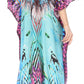 Sakkas Georgettina Flowy Rhinestone V Neck Long Caftan Dress/Cover Up