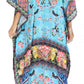 Sakkas Georgettina Flowy Rhinestone V Neck Long Caftan Dress/Cover Up