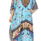 Sakkas Georgettina Flowy Rhinestone V Neck Long Caftan Dress/Cover Up
