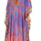 Sakkas Georgettina Flowy Rhinestone V Neck Long Caftan Dress/Cover Up