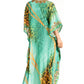 Sakkas Georgettina Flowy Rhinestone V Neck Long Caftan Dress/Cover Up