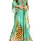 Sakkas Georgettina Flowy Rhinestone V Neck Long Caftan Dress/Cover Up