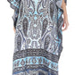 Sakkas Georgettina Flowy Rhinestone V Neck Long Caftan Dress/Cover Up
