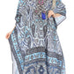 Sakkas Georgettina Flowy Rhinestone V Neck Long Caftan Dress/Cover Up
