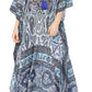 Sakkas Georgettina Flowy Rhinestone V Neck Long Caftan Dress/Cover Up