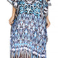 Sakkas Georgettina Flowy Rhinestone V Neck Long Caftan Dress/Cover Up
