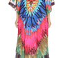 Sakkas Georgettina Flowy Rhinestone V Neck Long Caftan Dress/Cover Up