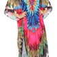 Sakkas Georgettina Flowy Rhinestone V Neck Long Caftan Dress/Cover Up