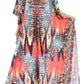 Sakkas Georgettina Flowy Rhinestone V Neck Long Caftan Dress/Cover Up