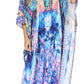 Sakkas Georgettina Flowy Rhinestone V Neck Long Caftan Dress/Cover Up