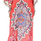 Sakkas Georgettina Flowy Rhinestone V Neck Long Caftan Dress/Cover Up