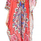Sakkas Georgettina Flowy Rhinestone V Neck Long Caftan Dress/Cover Up