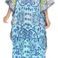 Sakkas Georgettina Flowy Rhinestone V Neck Long Caftan Dress/Cover Up