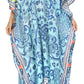 Sakkas Georgettina Flowy Rhinestone V Neck Long Caftan Dress/Cover Up
