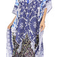Sakkas Georgettina Flowy Rhinestone V Neck Long Caftan Dress/Cover Up