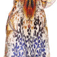 Sakkas Georgettina Flowy Rhinestone V Neck Long Caftan Dress/Cover Up