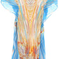 Sakkas Georgettina Flowy Rhinestone V Neck Long Caftan Dress/Cover Up