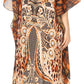 Sakkas Georgettina Flowy Rhinestone V Neck Long Caftan Dress/Cover Up