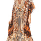 Sakkas Georgettina Flowy Rhinestone V Neck Long Caftan Dress/Cover Up