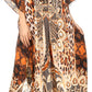 Sakkas Georgettina Flowy Rhinestone V Neck Long Caftan Dress/Cover Up