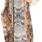 Sakkas Georgettina Flowy Rhinestone V Neck Long Caftan Dress/Cover Up