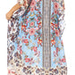 Sakkas Georgettina Flowy Rhinestone V Neck Long Caftan Dress/Cover Up