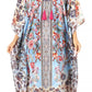 Sakkas Georgettina Flowy Rhinestone V Neck Long Caftan Dress/Cover Up
