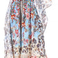 Sakkas Georgettina Flowy Rhinestone V Neck Long Caftan Dress/Cover Up