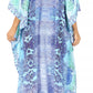 Sakkas Georgettina Flowy Rhinestone V Neck Long Caftan Dress/Cover Up