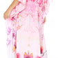 Sakkas Georgettina Flowy Rhinestone V Neck Long Caftan Dress/Cover Up
