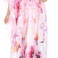 Sakkas Georgettina Flowy Rhinestone V Neck Long Caftan Dress/Cover Up