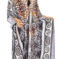 Sakkas Georgettina Flowy Rhinestone V Neck Long Caftan Dress/Cover Up