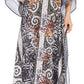 Sakkas Georgettina Flowy Rhinestone V Neck Long Caftan Dress/Cover Up