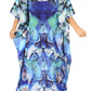 Sakkas Georgettina Flowy Rhinestone V Neck Long Caftan Dress/Cover Up
