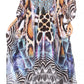 Sakkas Georgettina Flowy Rhinestone V Neck Long Caftan Dress/Cover Up