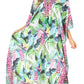 Sakkas Georgettina Flowy Rhinestone V Neck Long Caftan Dress/Cover Up