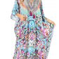 Sakkas Georgettina Flowy Rhinestone V Neck Long Caftan Dress/Cover Up