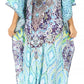 Sakkas Georgettina Flowy Rhinestone V Neck Long Caftan Dress/Cover Up