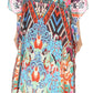 Sakkas Georgettina Flowy Rhinestone V Neck Long Caftan Dress/Cover Up
