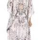 Sakkas MiuMiu Ligthweight Summer Printed Short Caftan Dress / Cover Up