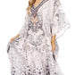 Sakkas MiuMiu Ligthweight Summer Printed Short Caftan Dress / Cover Up