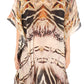 Sakkas MiuMiu Ligthweight Summer Printed Short Caftan Dress / Cover Up