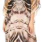 Sakkas MiuMiu Ligthweight Summer Printed Short Caftan Dress / Cover Up
