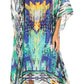 Sakkas MiuMiu Ligthweight Summer Printed Short Caftan Dress / Cover Up