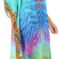 Sakkas MiuMiu Ligthweight Summer Printed Short Caftan Dress / Cover Up