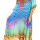 Sakkas MiuMiu Ligthweight Summer Printed Short Caftan Dress / Cover Up