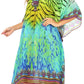 Sakkas MiuMiu Ligthweight Summer Printed Short Caftan Dress / Cover Up