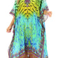 Sakkas MiuMiu Ligthweight Summer Printed Short Caftan Dress / Cover Up