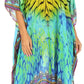 Sakkas MiuMiu Ligthweight Summer Printed Short Caftan Dress / Cover Up